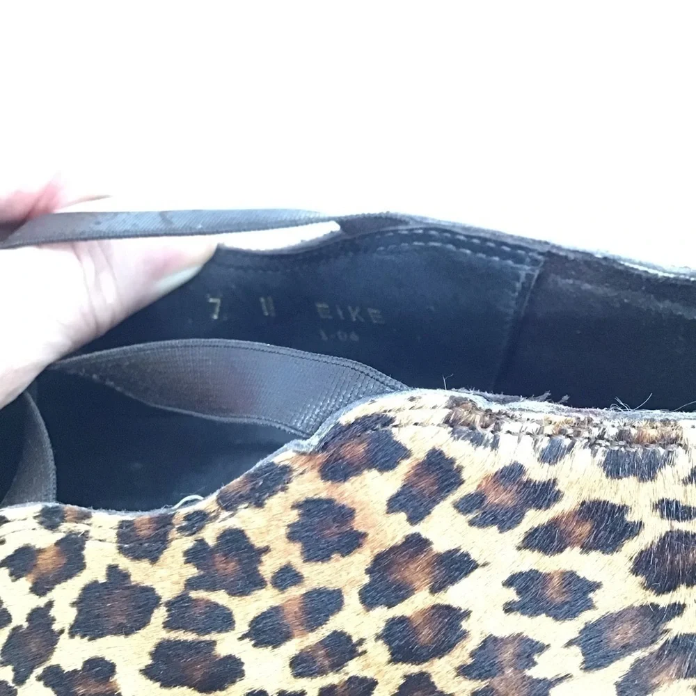 DONALD J PLINER Eike Italian Pony Hair Peep Toe Flat Casual Career Size 7N
